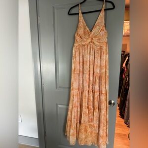 Orange multi print maxi Astr Dress